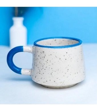 İlbay Çini Takı İlbay Seramik Kupa Mug Klasik Mavi Simli