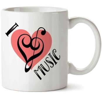 Art Hediye I Love Music 2 İki Tarafı Baskılı Kupa Bardak