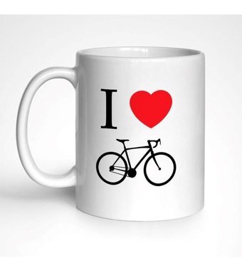 İkitekermarket Bisiklet Temalı Beyazı Kupa Bardak Mug