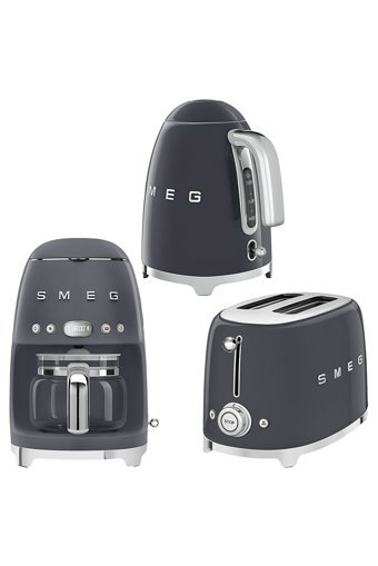 Smeg 50's Style 3'lü Elektronik Çeyiz Seti Gri