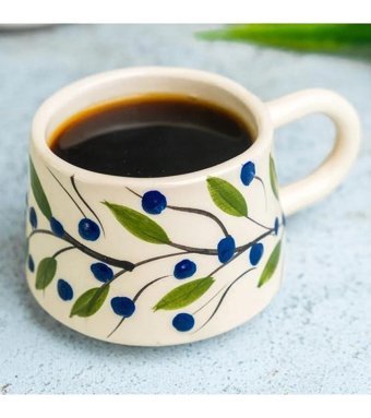 İlbay Çini Takı İlbay Klasik Seramik Kupa Mug Erik Dalı