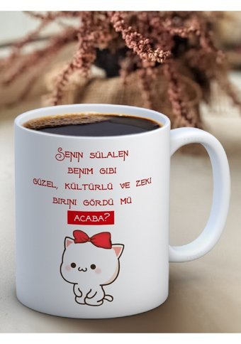 Truego Baskılı Kupa Bardak Seramik Mug - ..Gördümü Acaba