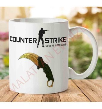 Art Hediye 1-954 Csgo Bıçak İki Tarafı Baskılı Kupa Bardak