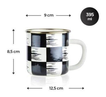 Acar Qualita King Dama Dekor Emaye Kupa 395 ml