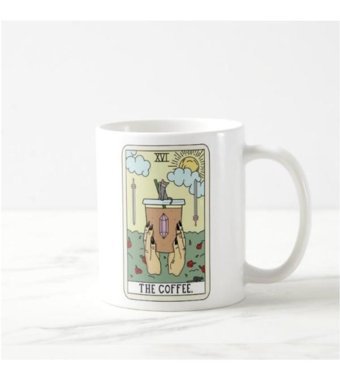 Baskıtech Tarot Kartı Coffe Baskılı Kupa Bardak