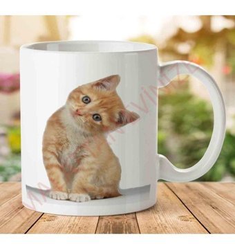 Art Hediye A2425 Kedi Yavrusu İki Tarafı Baskılı Kupa Bardak