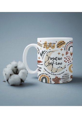 Baskıtech Positive Self-Love Baskılı Kupa Bardak