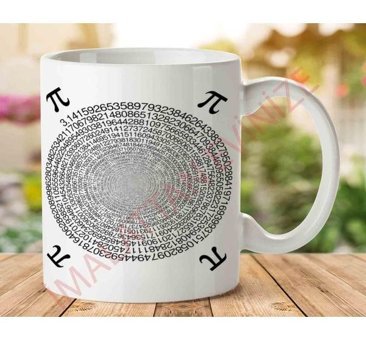 Art Hediye Sonsuz Pi Sayısı İki Tarafı Baskılı Kupa Bardak