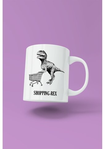 Baskıtech Shopping-Rex Baskılı Porselen Kupa