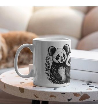 Kreatif Kupa Kişiye Özel Pandalı Çift Kupası