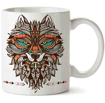 Art Hediye Lobo Tribal İki Tarafı Baskılı Kupa Bardak