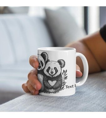 Kreatif Kupa Kişiye Özel Pandalı Çift Kupası