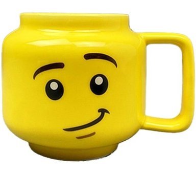 Jzcat Minifigure Sevimli Gülümseyen Seramik Kupa-Sarı