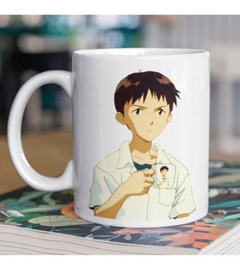 Qoeuyl Boutique Shinji Anime Baskılı Kupa Bardak