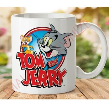 Art Hediye 1-455 Tom Ve Jerry İki Tarafı Baskılı Kupa Bardak