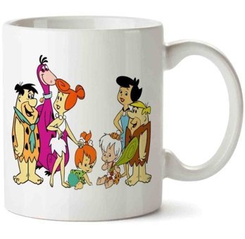 Art Hediye Taş Devri Jetsons İki Tarafı Baskılı Kupa Bardak