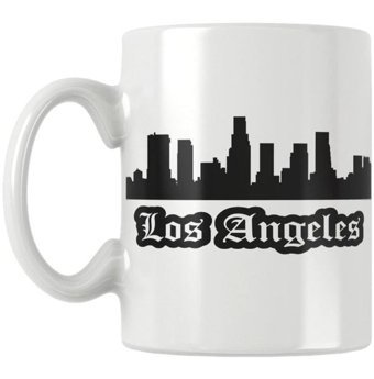 Qoeuyl Boutique Los Angeles Şehir Temalı Baskılı Kupa Bardak