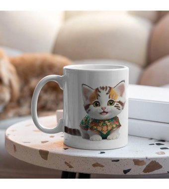 Kreatif Kupa Kedili Bardak, Kedi Severler İçin Özel Tasarım