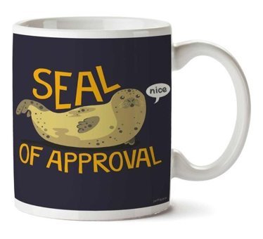Art Hediye Seal Of Approval İki Tarafı Baskılı Kupa Bardak