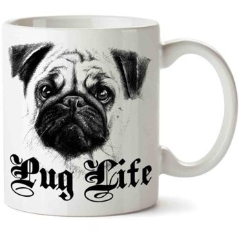 Art Hediye Pug Life Pug Hoodie İki Tarafı Baskılı Kupa Bardak