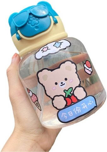 Luckystar Çocuk Plastik Su Şişesi - Mavi