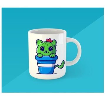 Mini Maker Kids Kedi Kaktüs Kupa Bardak