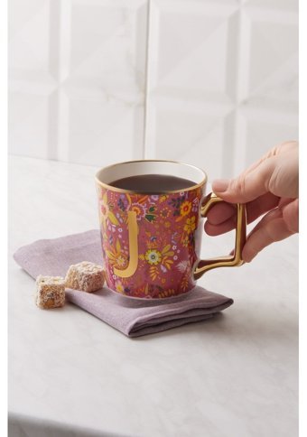 Karaca Flower J Harfli Kupa 350 ml
