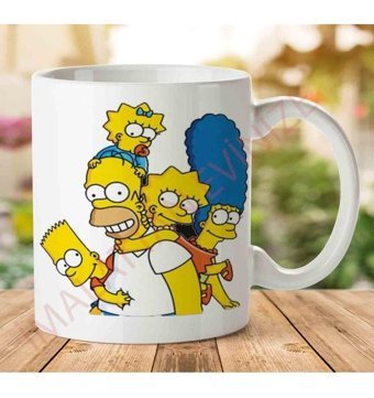 Art Hediye 1-1214 Sımpsons İki Tarafı Baskılı Kupa Bardak