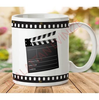 Art Hediye 1-417 Sinema Klaket İki Tarafı Baskılı Kupa Bardak
