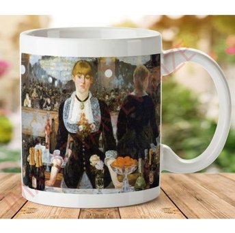 Art Hediye 1-050 Bergere Bar İki Tarafı Baskılı Kupa Bardak