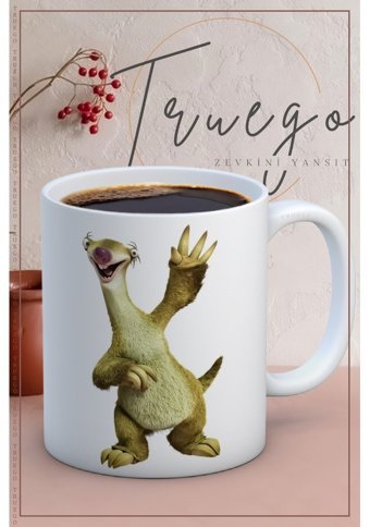 Truego Baskılı Kupa Bardak Seramik Mug - Sid