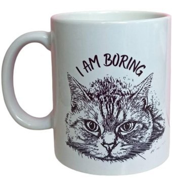 Heg Store Kedi Desenli I M Boring Baskılı Kupa