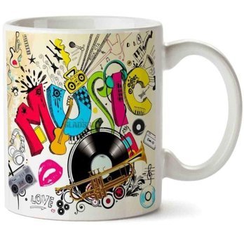Art Hediye Music Müzik Nota İki Tarafı Baskılı Kupa Bardak