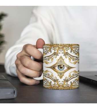 Kreatif Kupa Nazar Boncuklu Kupa- Etnik Desen