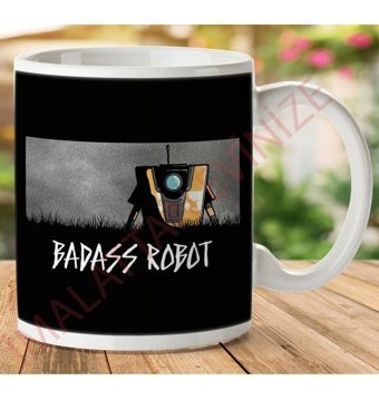 Art Hediye 1-678 Badass Robot İki Tarafı Baskılı Kupa Bardak