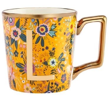 Karaca Flower L Harfli Kupa 350 ml