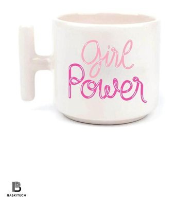 Baskıbazar Girl Power Baskılı T Kulp Kupa Bardak