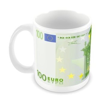 Sendealgelsin 100 Euro Tasarım Porselen Kupa Bardak