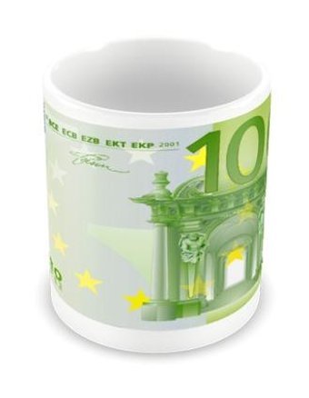 Sendealgelsin 100 Euro Tasarım Porselen Kupa Bardak