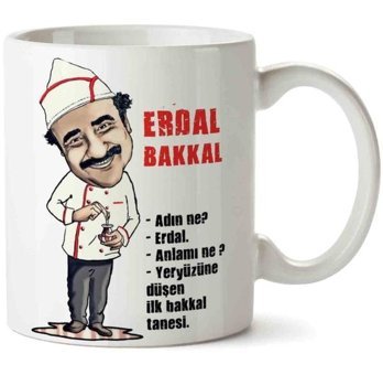Art Hediye Erdal Bakkal 3 İki Tarafı Baskılı Kupa Bardak