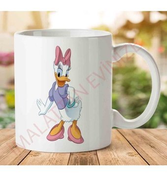 Art Hediye Daisy-Duck-Png-Hd İki Tarafı Baskılı Kupa Bardak