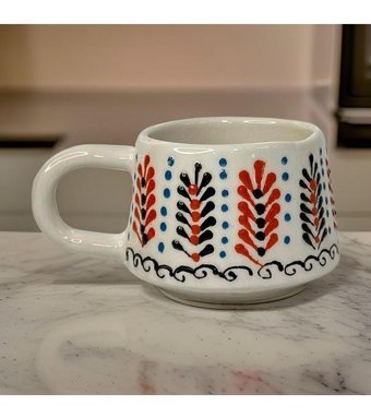 İlbay Çini Takı İlbay Seramik Kupa Mug Klasik Başak
