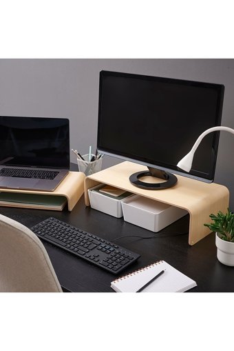 Ikea Vattenkar Ahşap Ayarlanabilir Taşınabilir Ayaklı Hareketli Laptop Standı