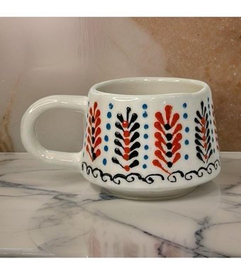 İlbay Çini Takı İlbay Seramik Kupa Mug Klasik Başak