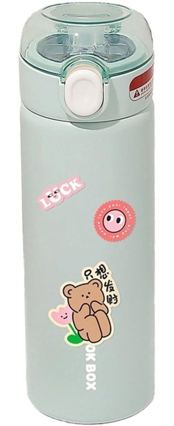 Luckystar 304 Düz Renk Basit Su Şişesi - Mavi