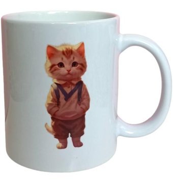 Heg Store Kedi Desenli Baskılı Kupa