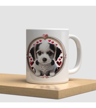 Kreatif Kupa Köpekli Kupa Bardak - Sevgi Dolu Pati İzleriyle