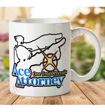 Art Hediye 1-1675 Ace Attorney İki Tarafı Baskılı Kupa Bardak