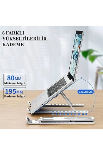 Miletus Katlanabilir Plastik Dikey Ayarlanabilir Taşınabilir Ayaklı Hareketli Laptop Standı