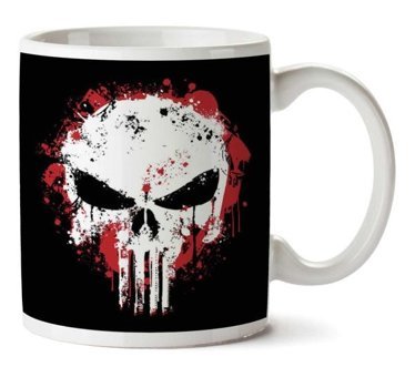 Art Hediye Punisher Splatter İki Tarafı Baskılı Kupa Bardak